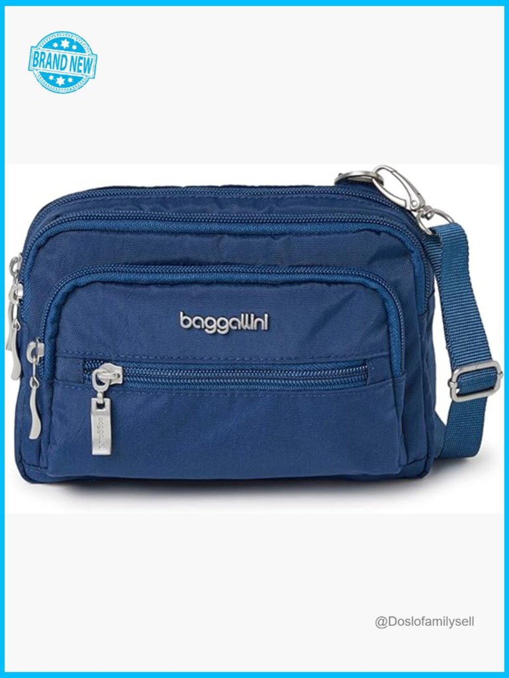 Lightweight Nylon Crossbody Bag Convertible to Belt Bag - Travel Essentials - Picture 1 of 7